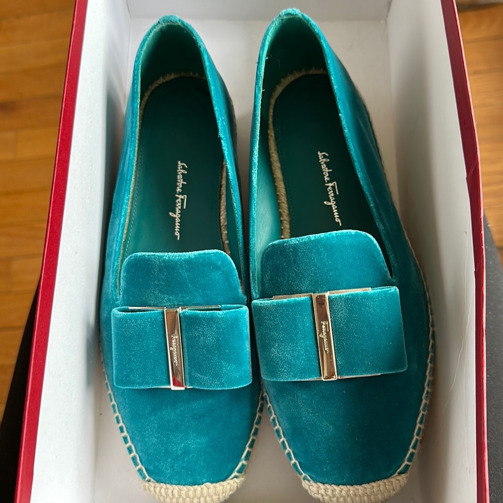 Authentic Salvatore Ferragamo Espadrilles with dust bag✨